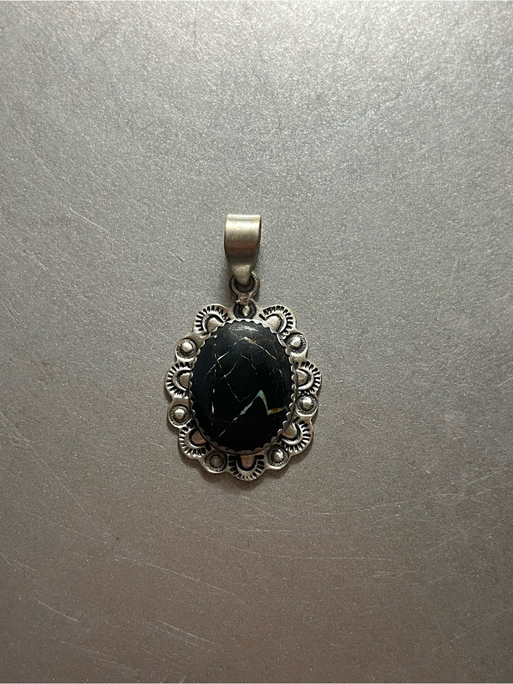 Blackjack Turquoise Sterling Silver Pendant